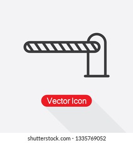 Automatic Car Barrier Icon, Parking Barrier Icon Vector Illustration Eps10