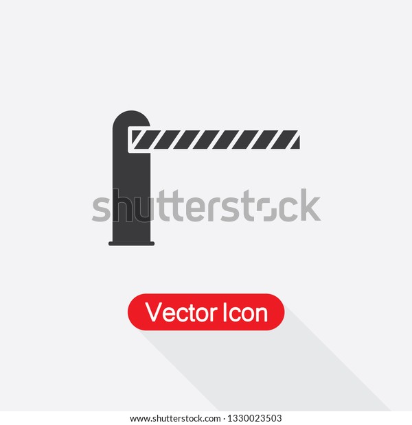 Automatic Car Barrier Icon, Parking Barrier Icon\
Vector Illustration\
Eps10