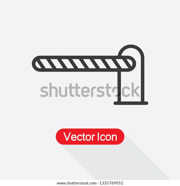 Automatic Car Barrier Icon, Parking Barrier Icon\
Vector Illustration\
Eps10