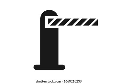 Automatic car barrier icon vector 