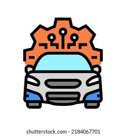 Automatic Car System Color Icon Vector Stock Vector (Royalty Free ...