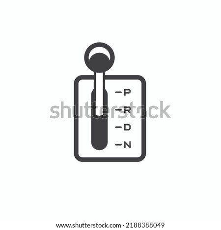 automatic car transmission symbol, vector art.