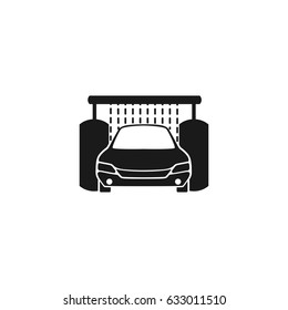 Automatic car wash icon in black on white background