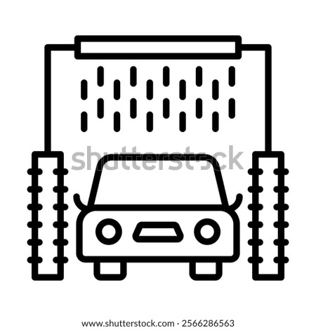 Automatic Car Wash icon line vector illustration