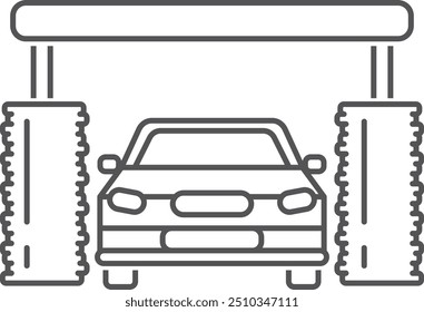 Automatic car wash line icon. Transport cleaning