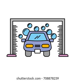 automatic car wash shampoo service center icon
