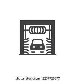 Automatic car wash vector icon. filled flat sign for mobile concept and web design. Touchless car wash glyph icon. Symbol, logo illustration. Vector graphics