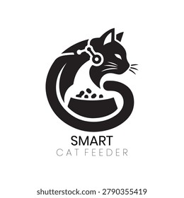 Automatic Cat Feeder Logo delivers a premium, modern visual identity for automated pet tech brands. This sleek Automatic Cat Feeder Logo balances innovative feline care with a sophisticated, highly marketable Automatic Cat Feeder Logo aesthetic.