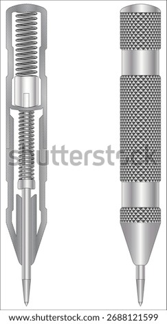 Automatic Center Pin Punch - Spring Loaded Marking Tool