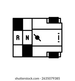 Ilustração de estoque de vetor de ícone de mudança automática