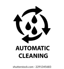 Automatic cleaning vector icon isolated clear sign for web and app design on white background