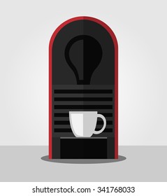 automatic coffee maker flat design