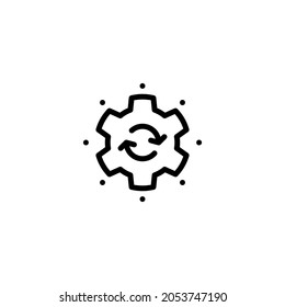 Automatic Configuration Automation Outline Icon, Logo, And Illustration Vector