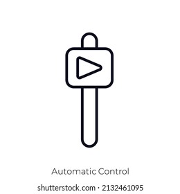 Icono de Control automático. Diseño de icono de estilo de esquema aislado en fondo blanco