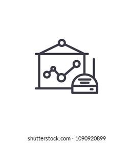 Automatic control linear icon concept. Automatic control line vector sign, symbol, illustration.