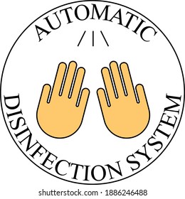 Automatic disinfection system sign icon