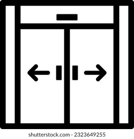 Automatic door isolated vector icon.