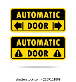 Automatic Door Sign Vector Isolated Illustration