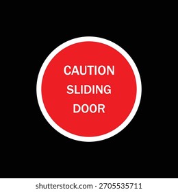 automatic door and sliding door caution signs