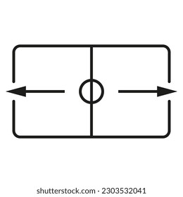 Symbol der automatischen Türen. Vektorgrafik. EPS10.