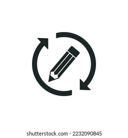 Automatic editing icon isolated on white background