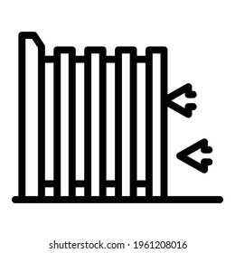 Automatisches Einstiegssymbol. Outline Automatischer Eingang, Vektorsymbol für Webdesign einzeln auf weißem Hintergrund