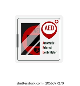 Automatic External Defibrillator Box Cartoon 