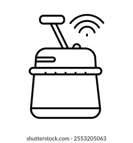Automatic Feeding System black line icons set. Vector isolated element. Editable stroke.