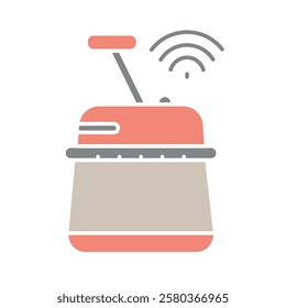 Automatic Feeding System flat icons set. Vector isolated element. 