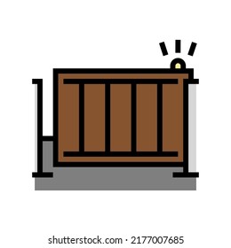 automatic fence gate color icon vector. automatic fence gate sign. isolated symbol illustration