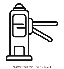 Automatic fence icon outline vector. Security garage. Auto control