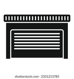 Automatic fence icon simple vector. Gate door. Auto control