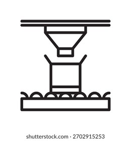 automatic filling machine icon vector design in trendy style