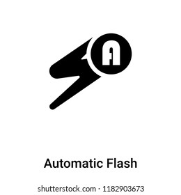 Automatic Flash icon vector isolated on white background, logo concept of Automatic Flash sign on transparent background, filled black symbol