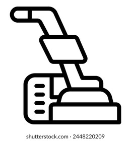 Automatic floor cleaner icon outline vector. Sanitation home device. Scrubbing sanitation device