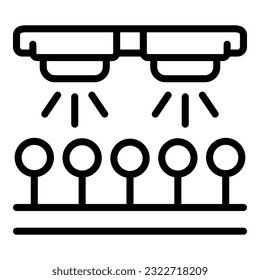 Automatic garden icon outline vector. Water drip. Farm pipe