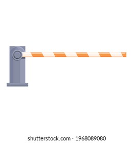 Automatic gate barrier icon. Cartoon and flat of Automatic gate barrier vector icon for web design isolated on white background