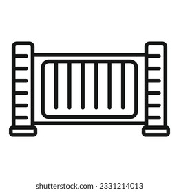 Automatic gate barrier icon outline vector. House security. Entry control