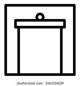 Automatic gate opener icon. Outline Automatic gate opener vector icon for web design isolated on white background