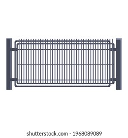 Automatic gate technology icon. Cartoon and flat of Automatic gate technology vector icon for web design isolated on white background