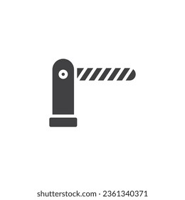 Automatic gate vector icon. filled flat sign for mobile concept and web design. Automatic barrier glyph icon. Symbol, logo illustration. Vector graphics