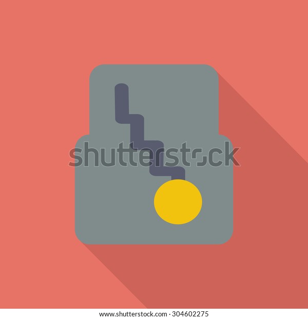 Automatic gear\
icon. Flat vector related icon with long shadow for web and mobile\
applications. It can be used as - logo, pictogram, icon,\
infographic element. Vector Illustration.\

