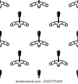 Automatic Gear Icon Seamless Pattern, Self Shifting Gear Transmission Vector Art Illustration