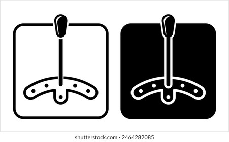 Icono de engranaje automático, ilustración del Arte vectorial de transmisión de engranajes de cambio automático