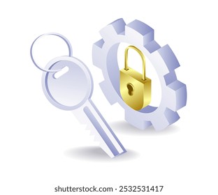 Automatic gear security lock and padlock