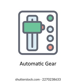 Vector de engranajes automático   rellene los iconos de esquema. Material gráfico simple