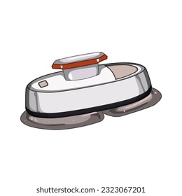 automatic glass cleaning robot cartoon. clean cleaner, home vacuum automatic glass cleaning robot sign. isolated symbol vector illustration