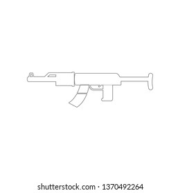 Automatic gun icon. Element of Army for mobile concept and web apps icon. Outline, thin line icon for website design and development, app development