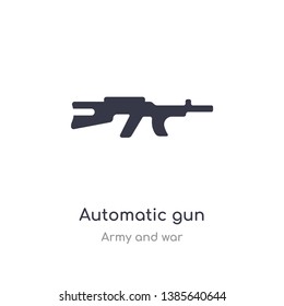 automatic gun icon. isolated automatic gun icon vector illustration from army and war collection. editable sing symbol can be use for web site and mobile app