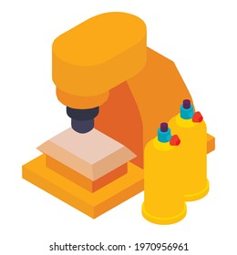 Automatic hammer icon. Isometric illustration of automatic hammer vector icon for web